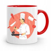 Kubek Czerwony Prezent Dla Kucharza Kucharki Z Nadrukiem Ze Zdjęciem