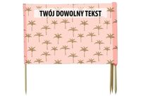 PARAWAN PLAŻOWY Złote palmy z indywidualnym napisem 8 PANELI 82.8
