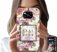 ETUI DO XIAOMI POCO X3 - KWIATISTY WZÓR, MODNE DAMSKIE + SZKŁO