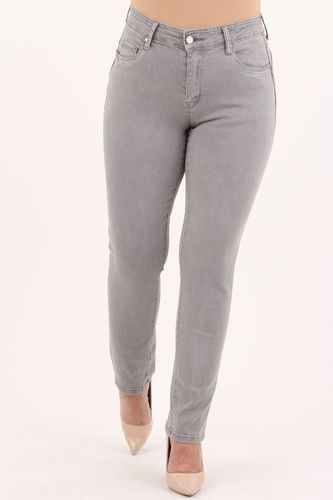 SPODNIE JEANSOWE BAWEŁNIANE DAMSKIE WYSOKI STAN PUSH UP DUŻE ROZMIARY na Arena.pl