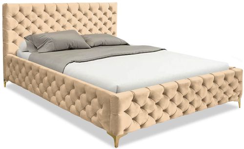 Eleganckie Łóżko Pikowane Nemo 120x200 Jasno Szary na Arena.pl