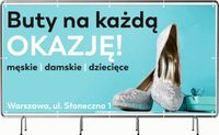 BANER REKLAMOWY 300x150cm dużo wzorów projekt w cenie SKLEP OBUWNICZY