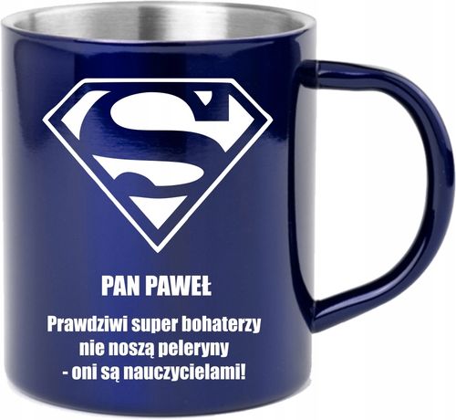 Kubek metalowy z grawerem PREZENT dla nauczyciela na Arena.pl