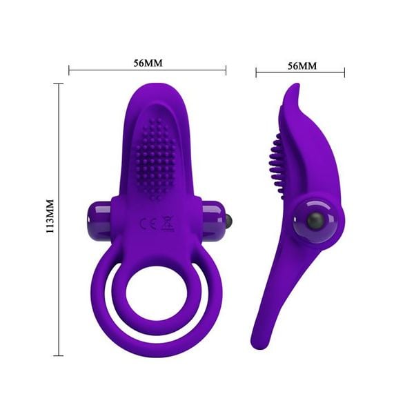 PRETTY LOVE - VIBRANT PENIS RING Purple- 10 function vibrations zdjęcie 5