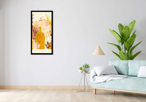 Plakat 50x100cm Złote Rośliny na Arena.pl