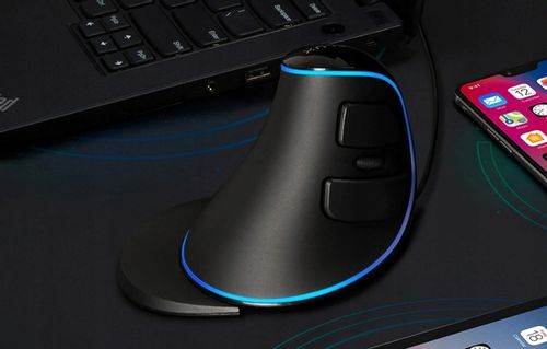 BEZPRZEWODOWA MYSZA PIONOWA DELUX M618PU ERONOMICZNA MYSZ OPTYCZNA 4000DPI na Arena.pl