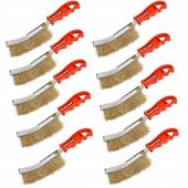 10x SZCZOTKA DRUCIANA MOSIĘŻNA DO CZYSZCZENIA FELG SZCZOTKA