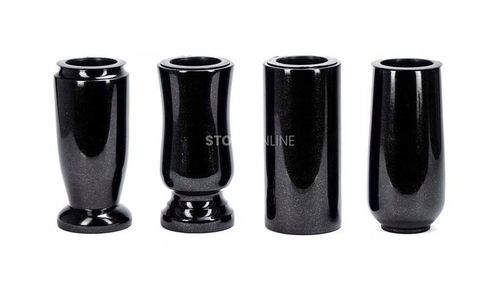 Elegancki WAZON z czarnego GRANITU WELEGANT10 na cmentarz StoneOnline na Arena.pl