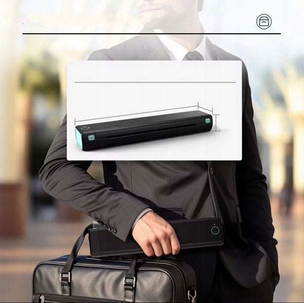 Przenośna termiczna drukarka Phomemo M08F BT do dokumentów bezprzewodowa A4 zdjęcie 5