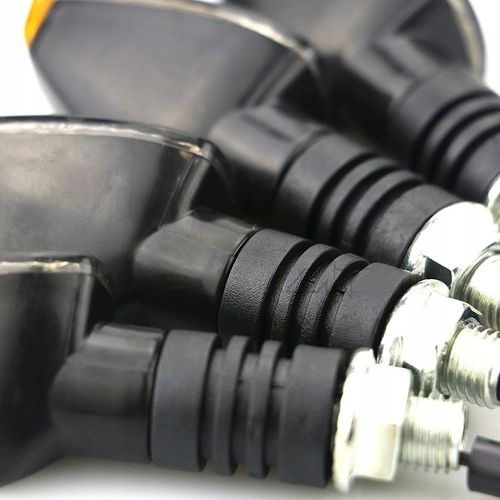 Kierunkowskazy motocyklowe czarne dymione LED na Arena.pl