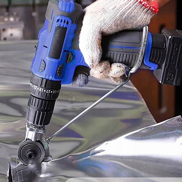 PRZYSTAWKA NA WIERTARKĘ KOŃCÓWKA DO CIĘCIA BLACHY METALU ADAPTER NAKŁADKA zdjęcie 3