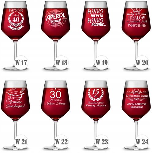 Kieliszek do WINA z GRAWERM PREZENT urodziny 18 20 30 40 na Arena.pl