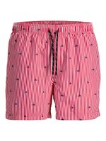 Jack&Jones męskie kąpielówki JWHARUBA SWIM PRINTS SHORTS 12206537 TRUE RED STRIPES L