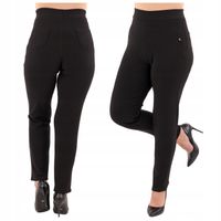 SPODNIE DAMSKIE WYSOKI STAN GŁADKIE BAWEŁNIANE ELASTYCZNE DUŻE ROZMIARY