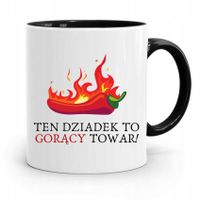 Kubek Czarny Dla Dziadka Dzadek To Gorący Towar Z Nadrukiem Ze Zdjęciem