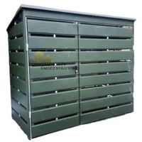 Wiata śmietnikowa spad tył 2,5x1,2m zielona Schowek ogrodowy GP156