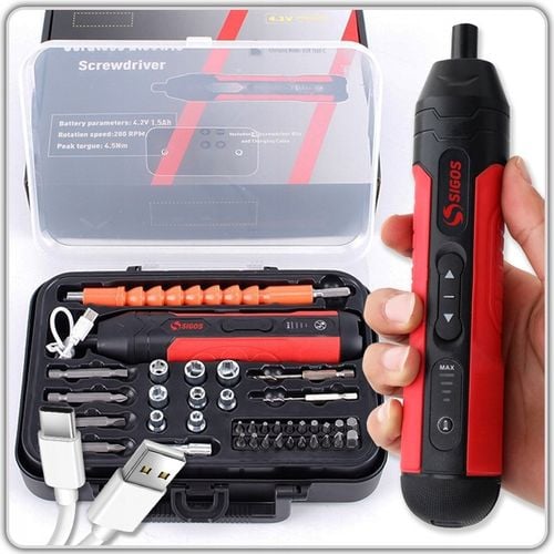 WKRĘTAK ELEKTRYCZNY ŚRUBOKRĘT AKUMULATOROWY WKRĘTARKA RĘCZNA 24 BIT na Arena.pl