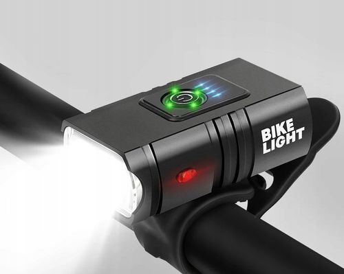 MOCNA LED LAMPKA ROWEROWA ACU USB PRZÓD + TYŁ na Arena.pl