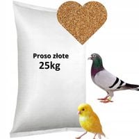 Proso żółte 25kg PROSO ZŁOTE 25kg karma dla ptaków papug ptaków gołębi kur