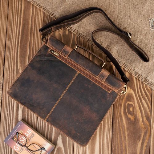 torba męska na ramię skórzana vintage brązowa paolo peruzzi t-100-hbr na Arena.pl