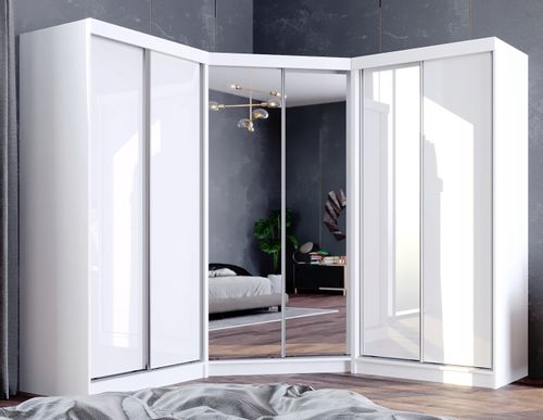 Garderoba Szafa Narożna PARIS drzwi przesuwne na Arena.pl