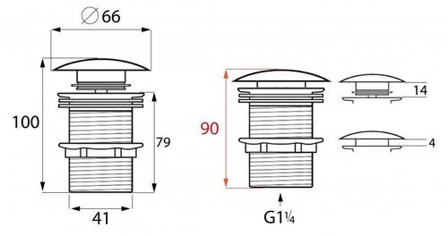 Zestaw wysoka bateria umywalkowa stojąca i korek klik-klak chrom - Yoka na Arena.pl