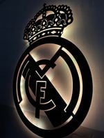 FC Real Madryt Obraz drewniany 3D na ścianę Herb Piłkarski Prezent