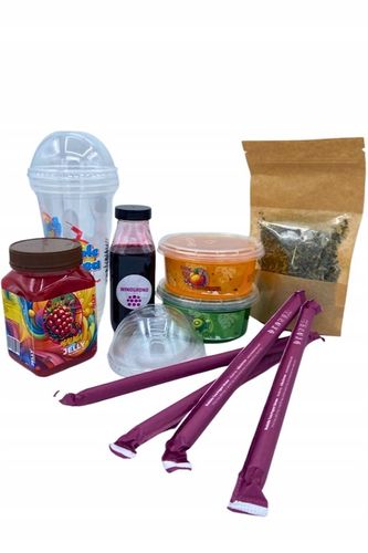 Zestaw do Bubble Tea KIT kubki słomki kulki + żelki 3x450g Dzień Kobiet na Arena.pl