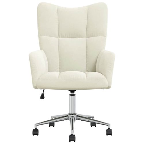 Fotel, kremowy, obity aksamitem na Arena.pl