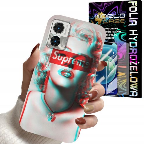 ETUI DO MOTOROLA EDGE 30 NEO / LITE - Monroe MODNE KOBIECE WZORY + FOLIA na Arena.pl