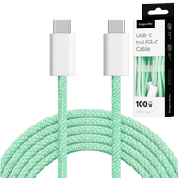 Kabel USB typu C  Kruger&Matz Basic zielony 100 W 1,5 m