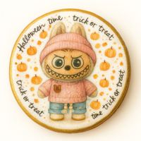 CIASTKO LUKROWANE HALLOWEEN NO.2A ROZ.S KOŁO RĘCZNIE ROBIONE