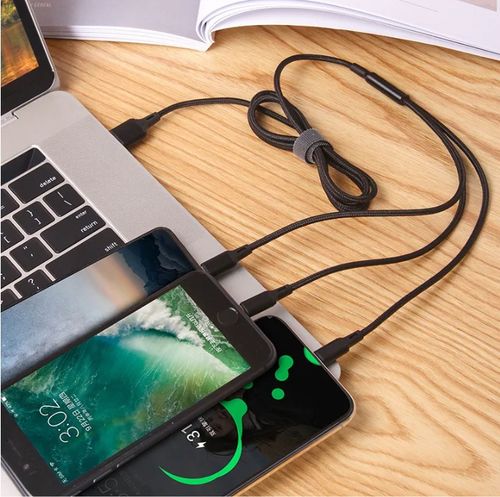 KABEL 3w1 LIGHTNING / MICRO USB / TYP-C 2.1A 1m na Arena.pl