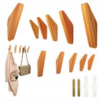 Drewniane Wieszaki na Ubrania Ścienne Wiszące na Korytarz Drewno Modrzew