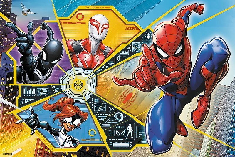 puzzle 60 w sieci marvel spiderman 17372 zdjęcie 2