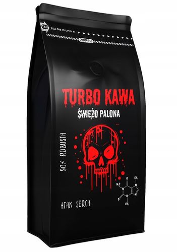 TURBO Kawa ziarnista Do ekspresu 1kg 90% Robusta 10% Arabica ATAK SERCA na Arena.pl
