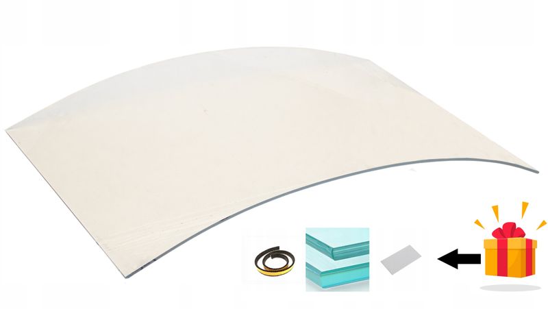 Szyba gięta do pieca kominka kozy żaroodporna zdjęcie 1