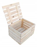 SKRZYNKA DREWNIANA z pokrywą KUFER skrzynia WIEKO