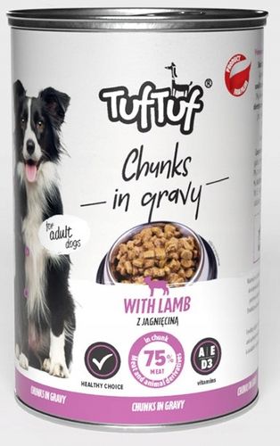 MOKRA KARMA DLA PSA 75% MIĘSA KAWAŁKI W SOSIE TUF TUF MIX 24x415 g. 9,96 kg na Arena.pl