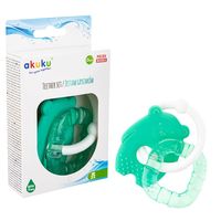 AKUKU Gryzak wodny + silikonowy na ząbkowanie miętowe