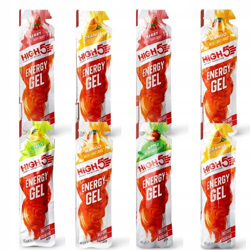 ŻEL ENERGETYCZNY HIGH5 - MIKS SMAKÓW 8 X 40G MIX na Arena.pl