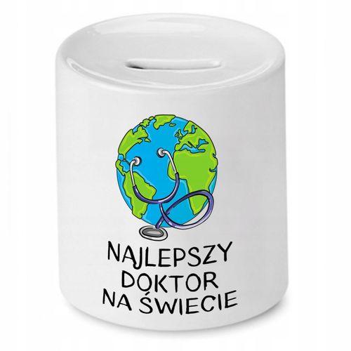 Skarbonka Dla Lekarza Doktora Najlepszy Na Świecie Z Nadrukiem Ze Zdjęciem na Arena.pl