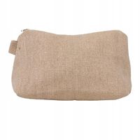 Kosmetyczka z Naturalnego Lnu na Zamek Błyskawiczny. Lniana Saszetka