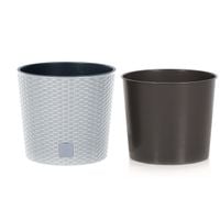 Doniczka Rato okrągła DRTUS400L z wkładem | Biały, Kształt Okrągły, Wymiary 40x38 cm, Kolor Biały, Prosperplast