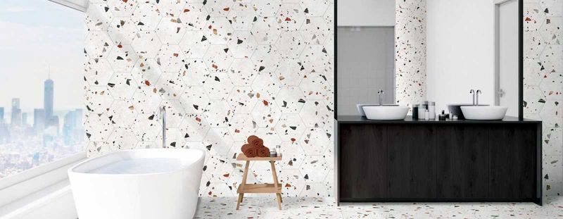 Płytki heksagonalne LASTRIKO Straciatella Terrazzo zdjęcie 1