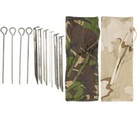 Zestaw brytyjskich szpilek śledzi do namiotu z torbą