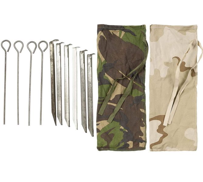 Zestaw brytyjskich szpilek śledzi do namiotu z torbą zdjęcie 1