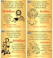 Złoty Łańcuszek z Medalikiem ZŁOTO 585 Chrzest Komunia Grawer