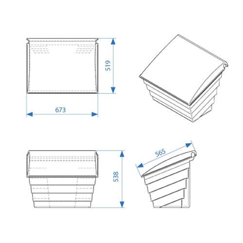 Pojemnik zbiornik skrzynia na piasek sól sorbent 90 L 120 kg zielony na Arena.pl