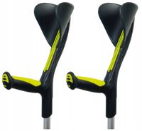 Kule inwalidzkie ŁOKCIOWE MIĘKKI uchwyt ADVANCE 2 szt. HERDEGEN LIMONKOWE